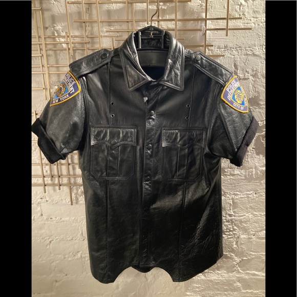 Unisex Nypd Leather Jacket | Poshmark